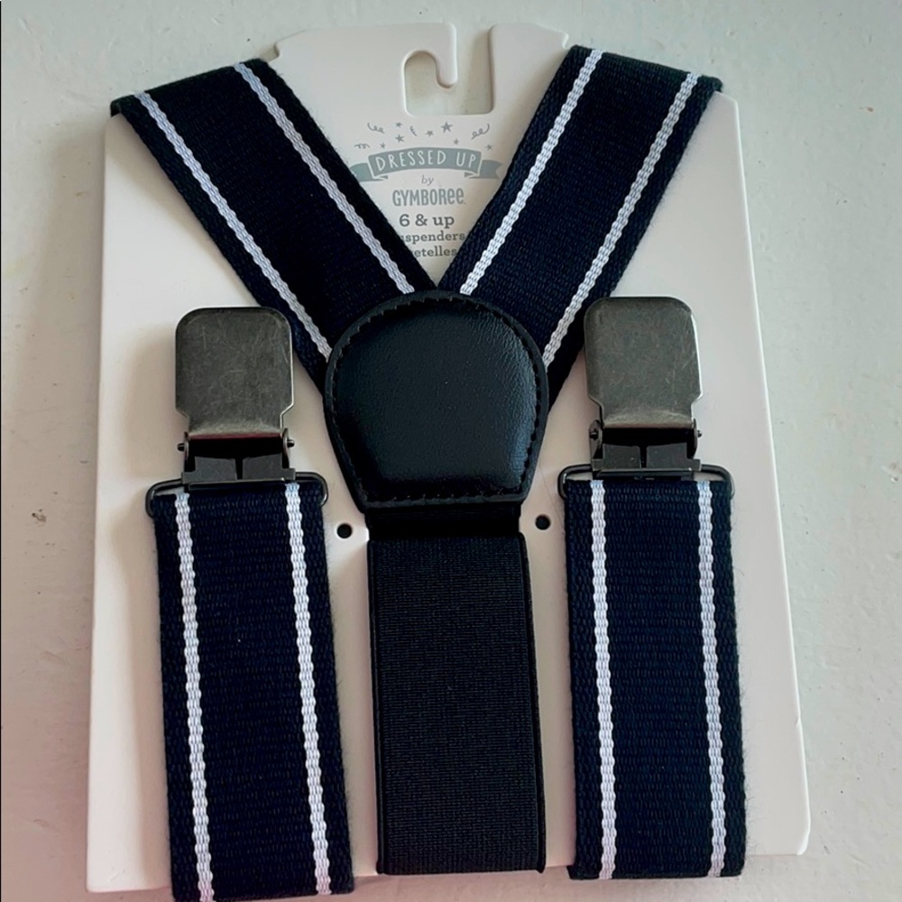 Gymboree Gymboree Navy with White Stripe Kids Suspenders